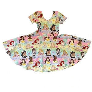 Wild Rich Kids Twirl Dress Girls Size 11/12 floral Disney Princess colorful